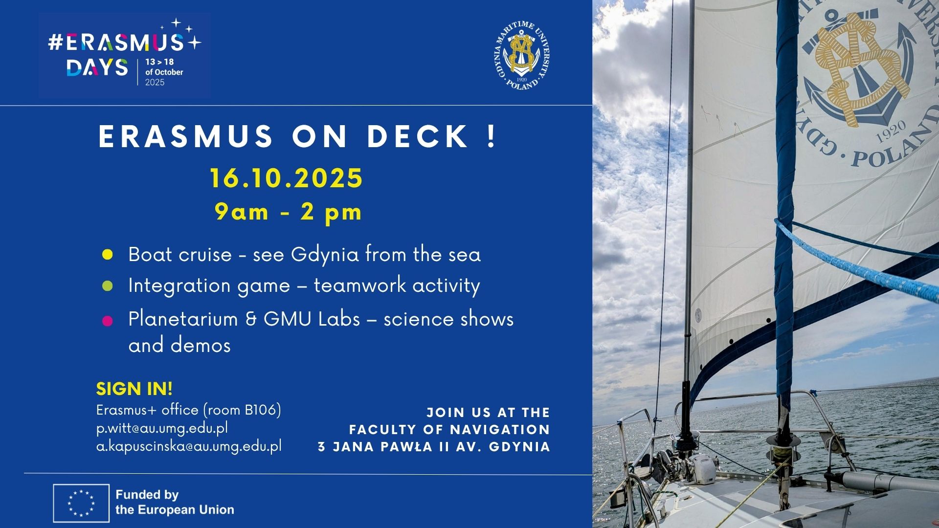 Erasmus on Deck &ndash; Erasmus Days na Uniwersytecie Morskim!