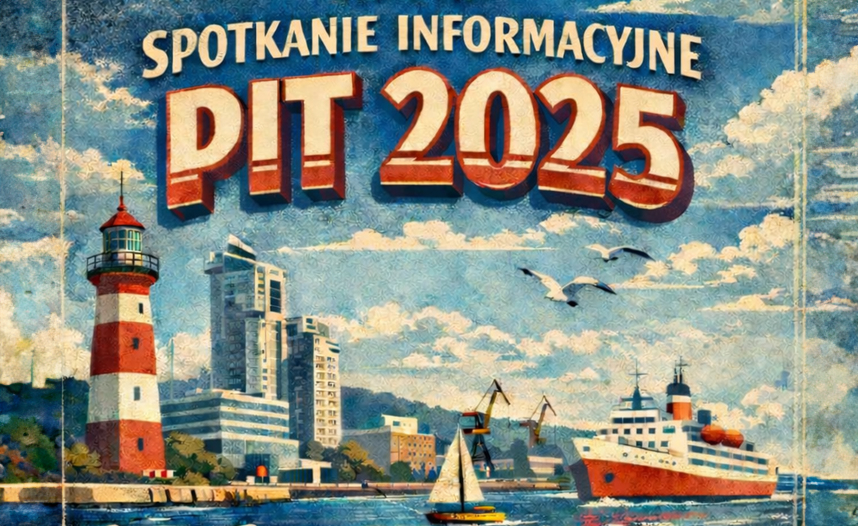 Plansza z tytułem Spotkanie informacyjne PIT 2025