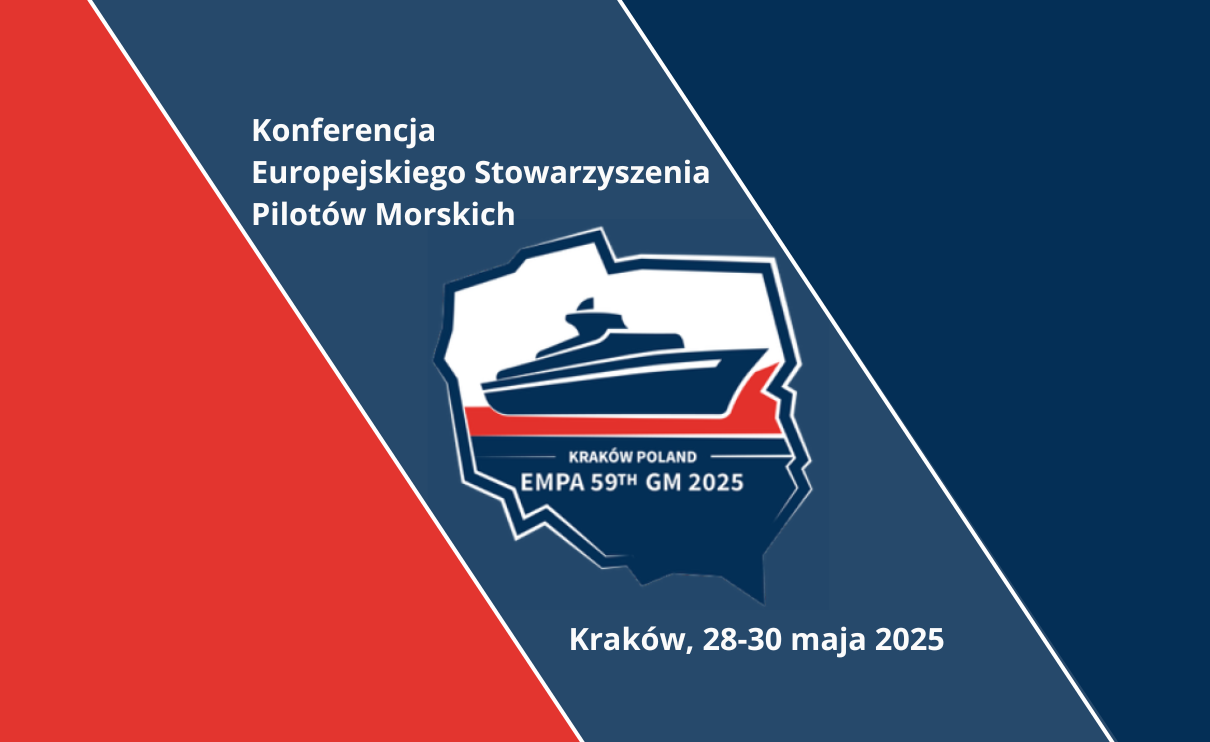 Plansza z tytułem Konferencja Europejskiego Stowarzyszenia Pilot&oacute;w Morskich