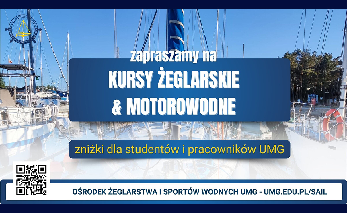 Plansza - oferta szkoleń żeglarskich i motorowodnych