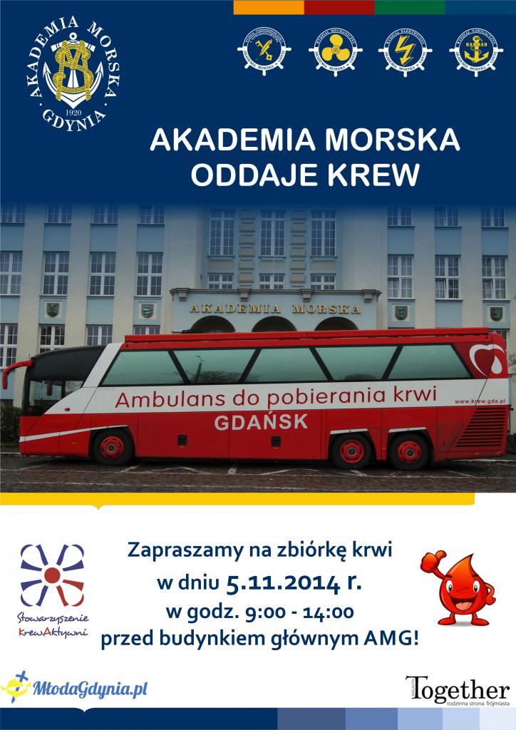 Zbi&oacute;rka krwi przy Akademii Morskiej w Gdyni