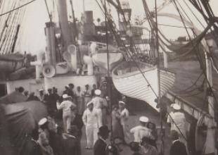 Zabawa taneczna na &bdquo;Darze Pomorza&rdquo;, lata 30.