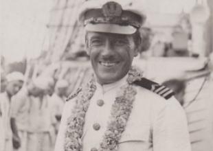 Komendant &bdquo;Daru Pomorza&rdquo; kpt. Konstanty Maciejewicz, Hawaje, styczeń 1935 rok.