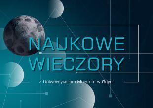Plansza z tytułem Naukowe wieczory z UMG