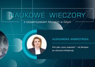 Plansza z tytułem Naukowe wieczory z UMG