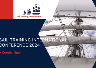 Plansza z tytułem Sail Training International Conference 2024