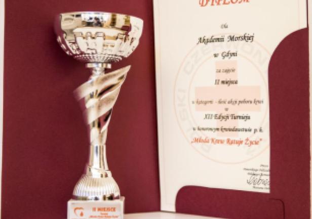 Dyplom w kategorii - ilość akcji poboru krwi