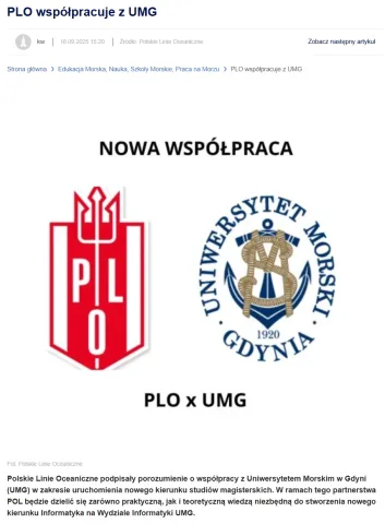 PLO wsp&oacute;łpracuje z UMG