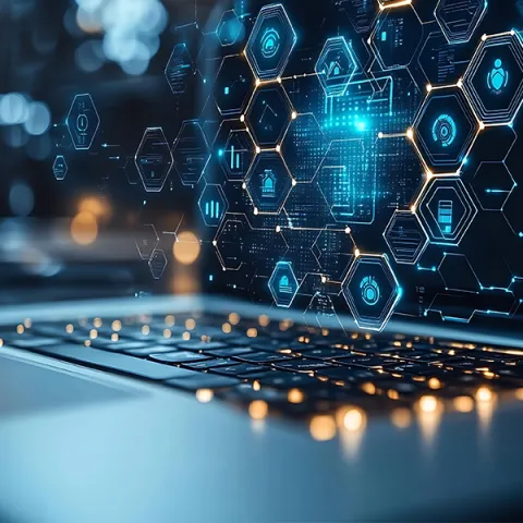 Klawiatura laptopa z ekranem