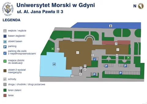 Plan kampusu UMG Al. Jana Pawła II